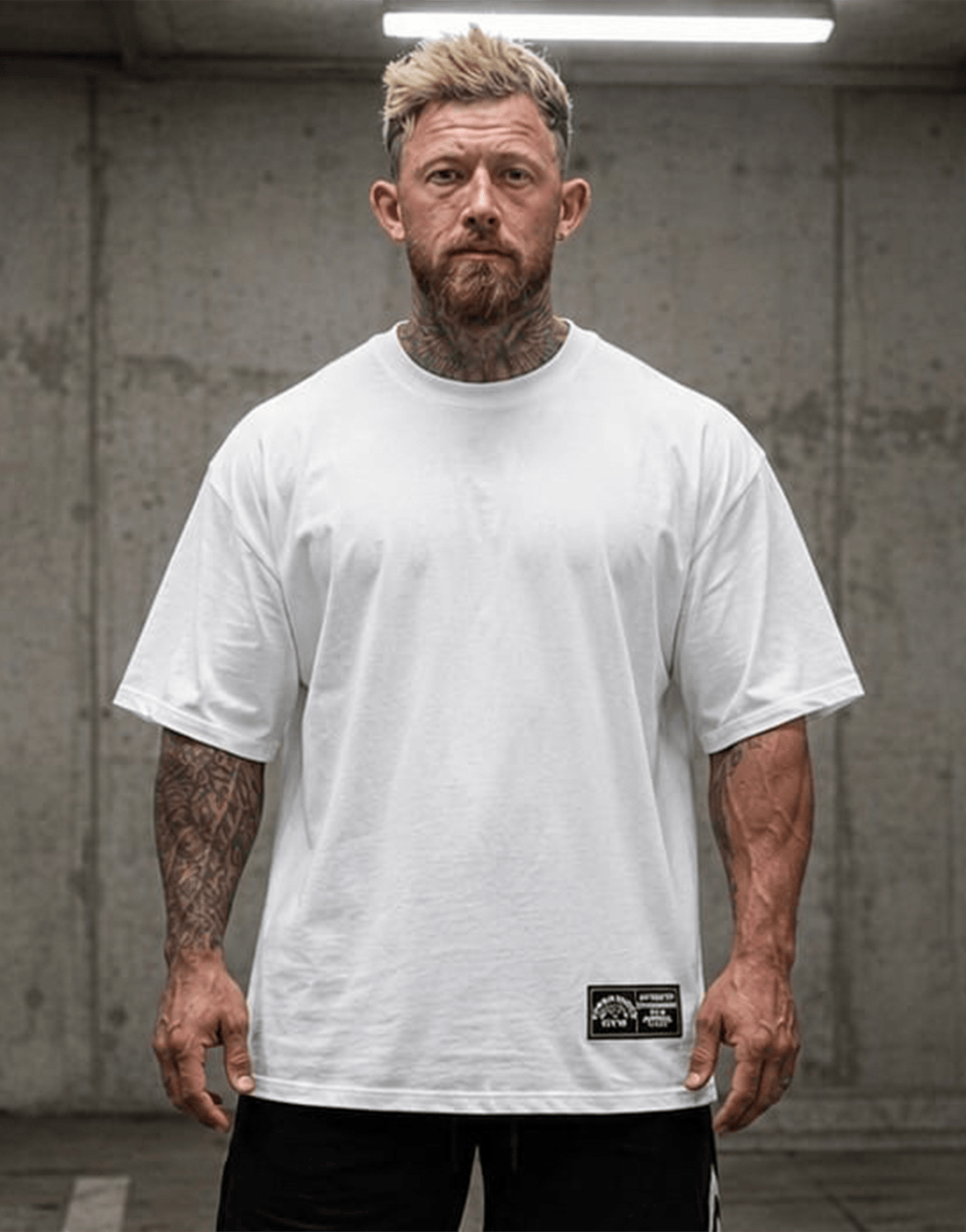 Powerhouse Gym Pro Shop American Made - Built Different White/ Black