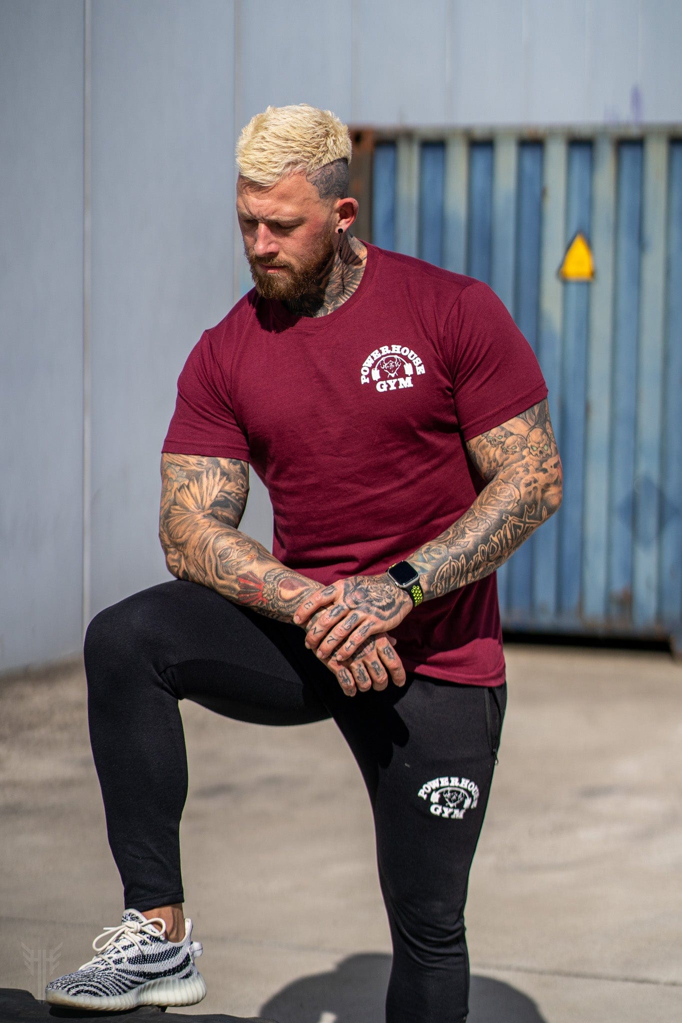 Powerhouse Gym Pro Shop Baseline T-Shirt - Maroon