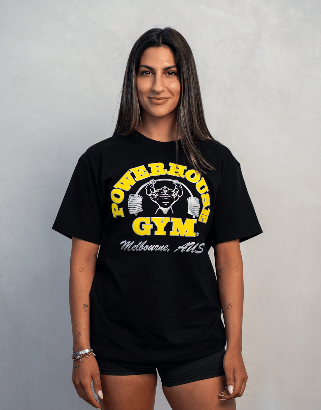 Powerhouse Gym Pro Shop Block T-Shirt Black/Yellow
