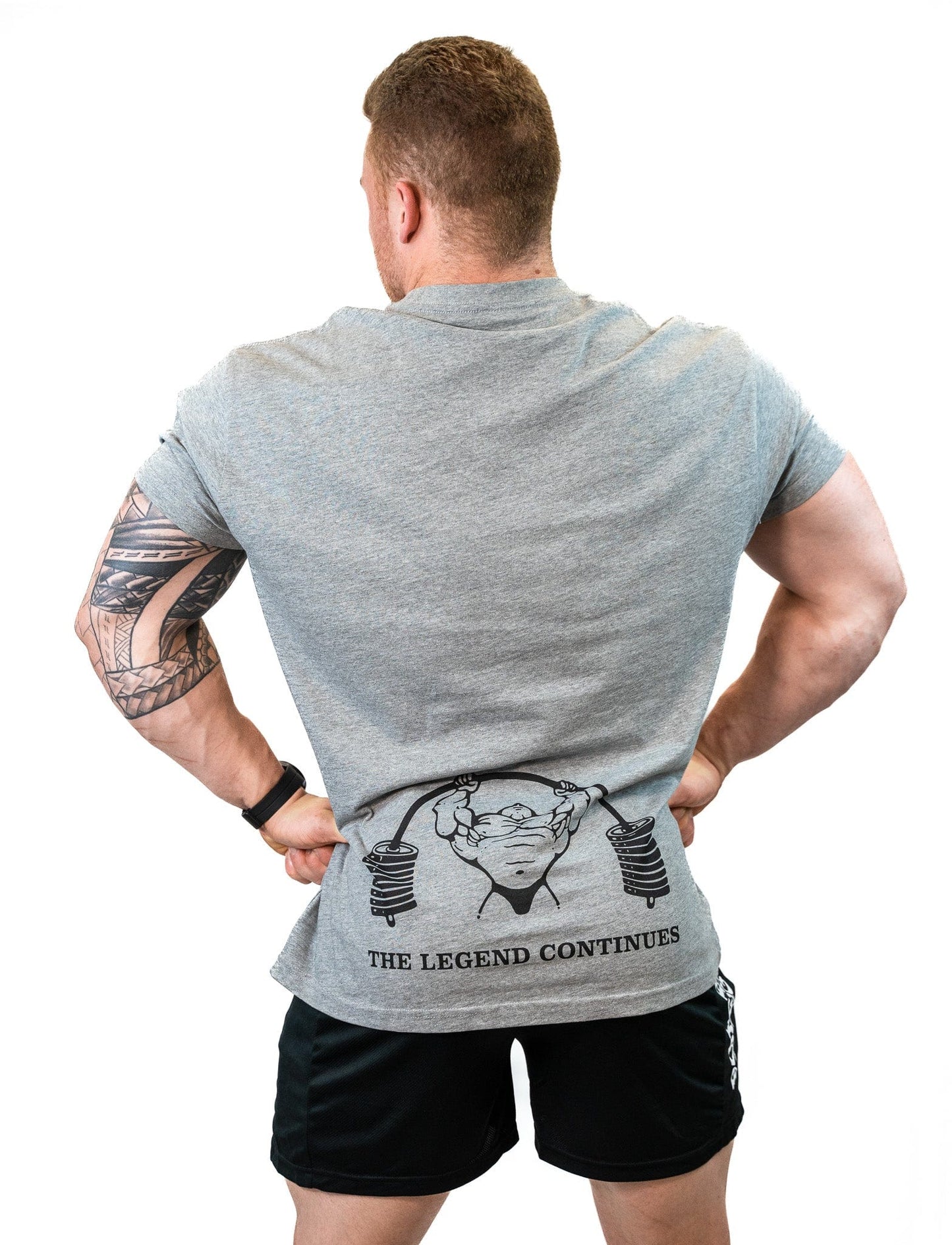 Powerhouse Gym Pro Shop Block T-Shirt Grey/Black
