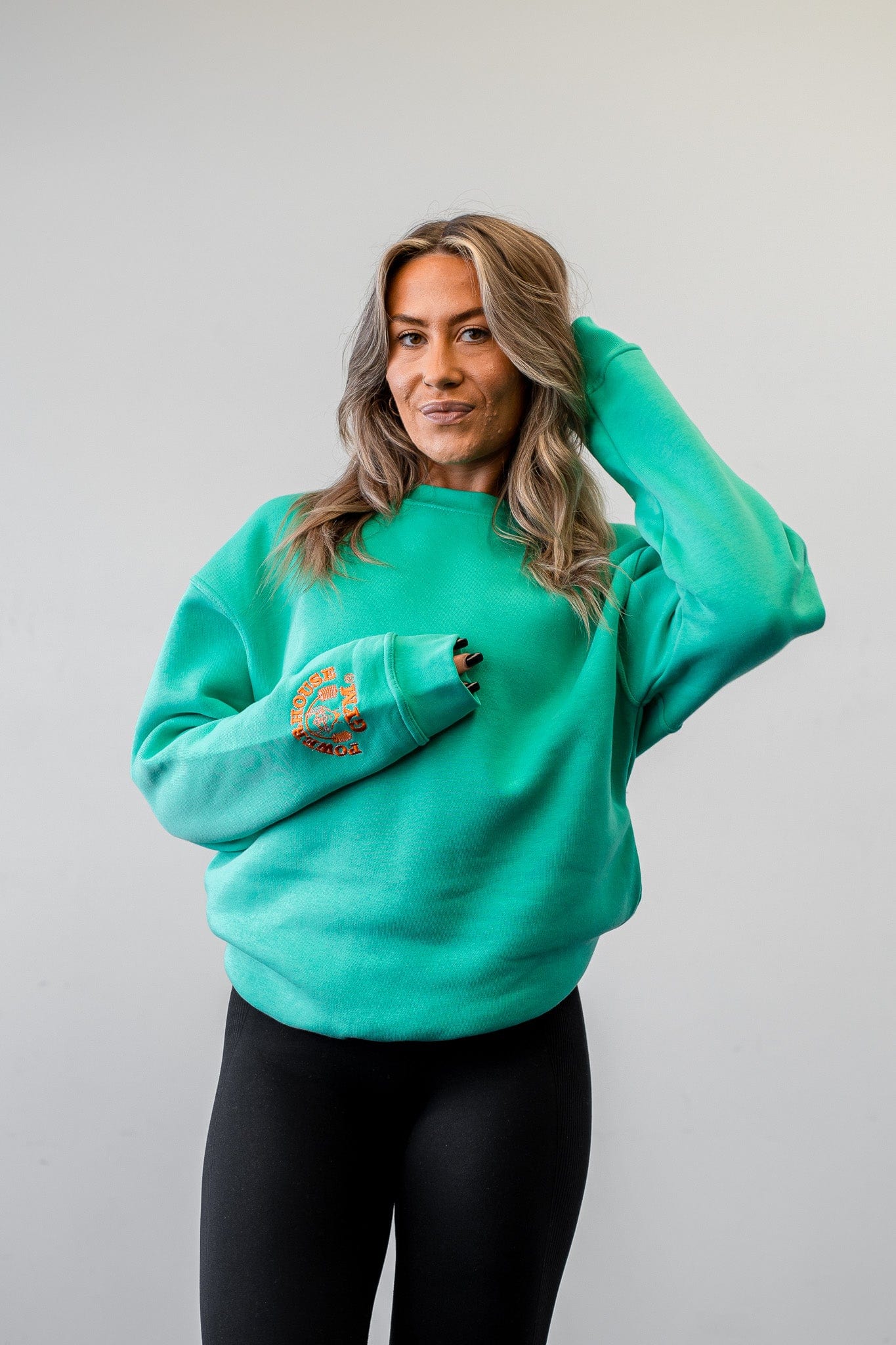 Powerhouse Gym Pro Shop Casual Crew- Mint