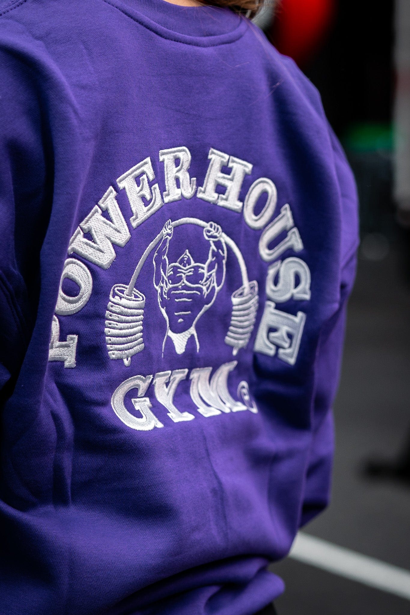 Powerhouse Gym Pro Shop Casual Crew- Purple