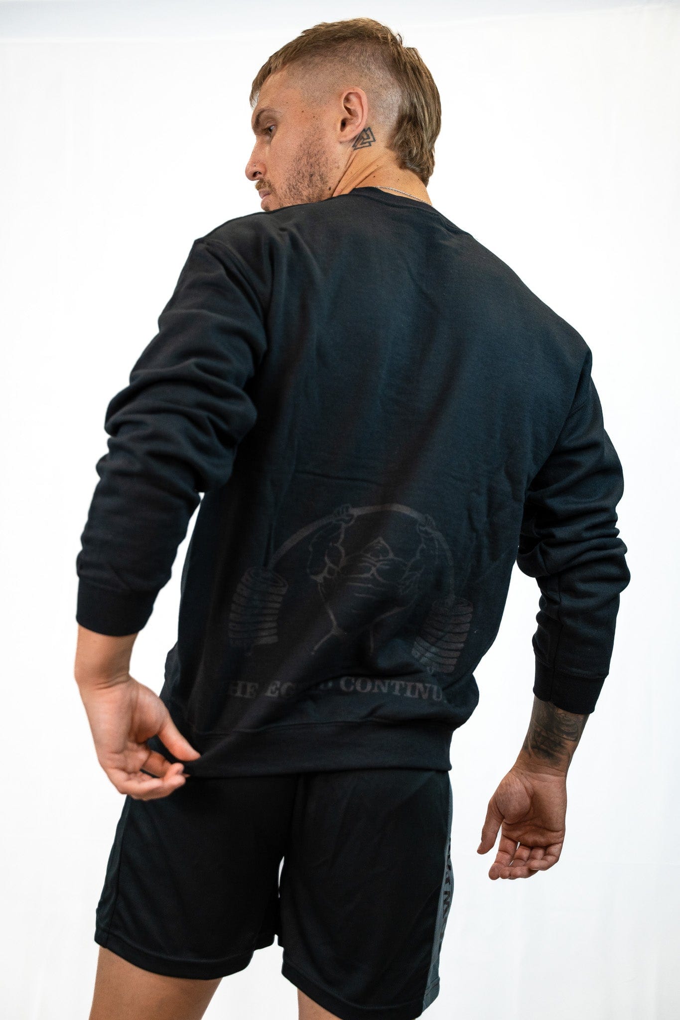 Powerhouse Gym Pro Shop Crewneck Black/Black
