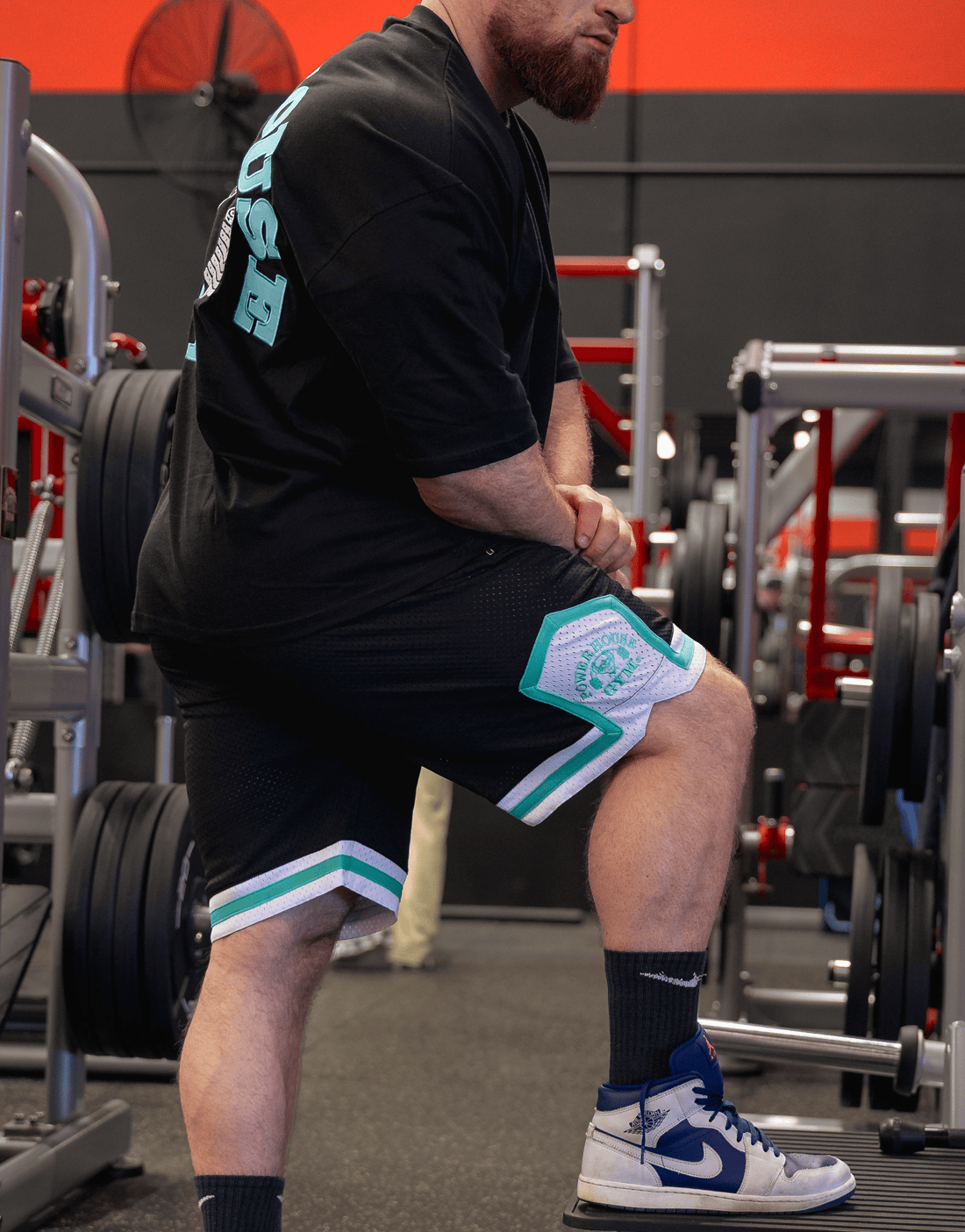 Powerhouse Gym Pro Shop Diamond Basketball Shorts Black/Teal