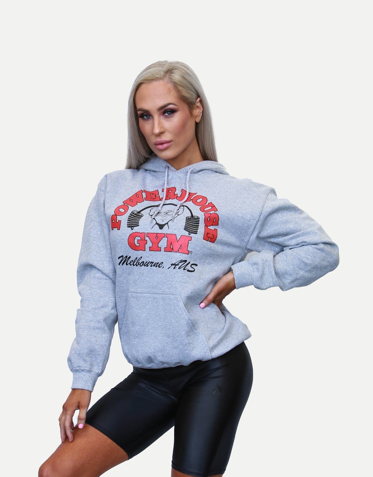 Powerhouse Gym Pro Shop Hoodie Grey/Red