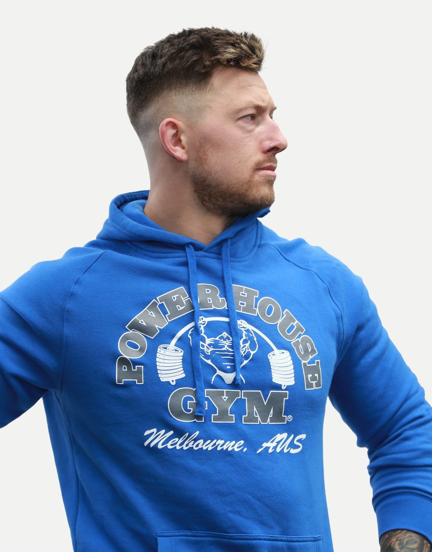 Powerhouse Gym Pro Shop Hoodie Royal Blue/Silver