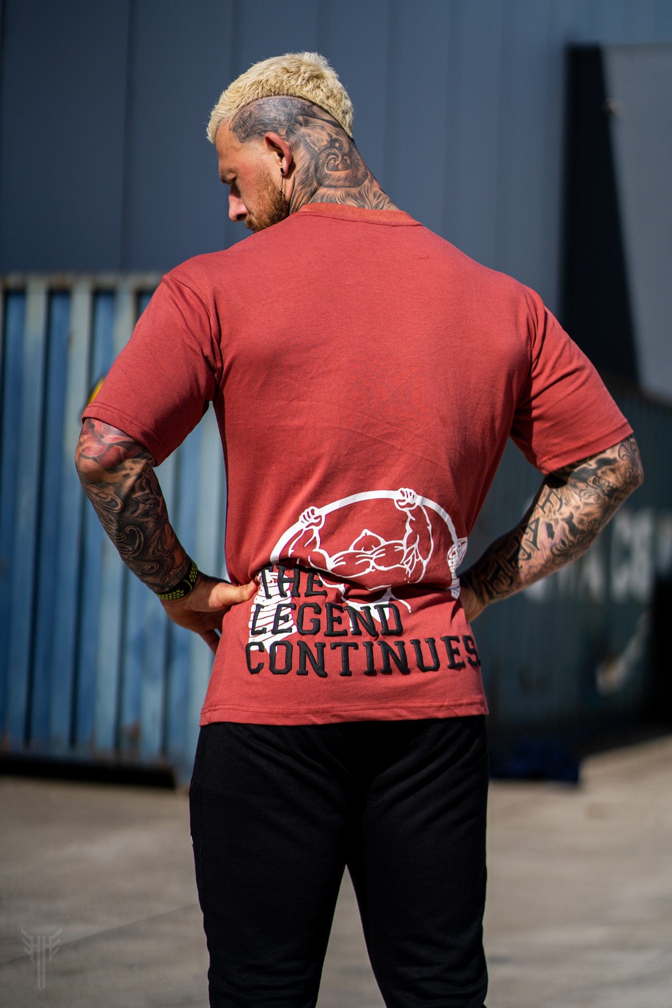 Powerhouse Gym Pro Shop Oversized Legend T-Shirt- Maroon