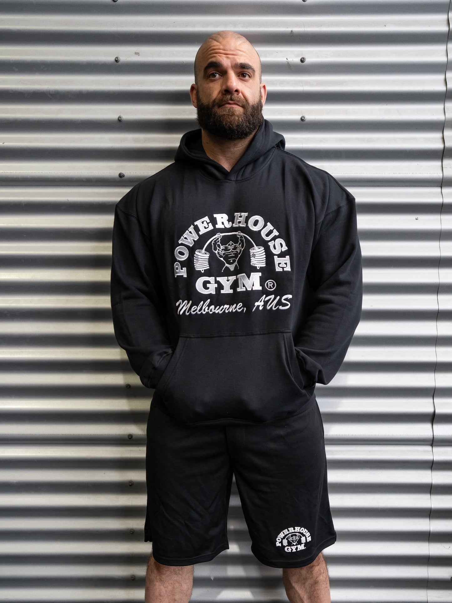 Powerhouse Gym Pro Shop Premium Oversized Hoodie Black