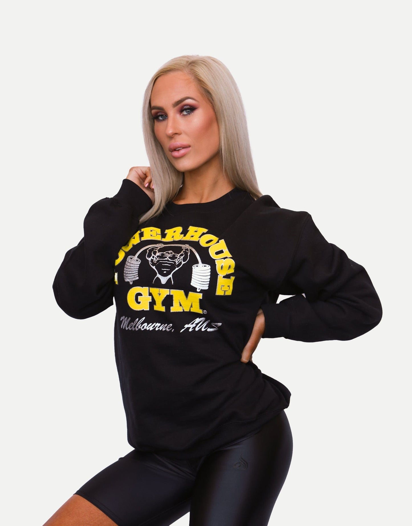 Powerhouse Gym Pro Shop Small Crewneck Black/Yellow