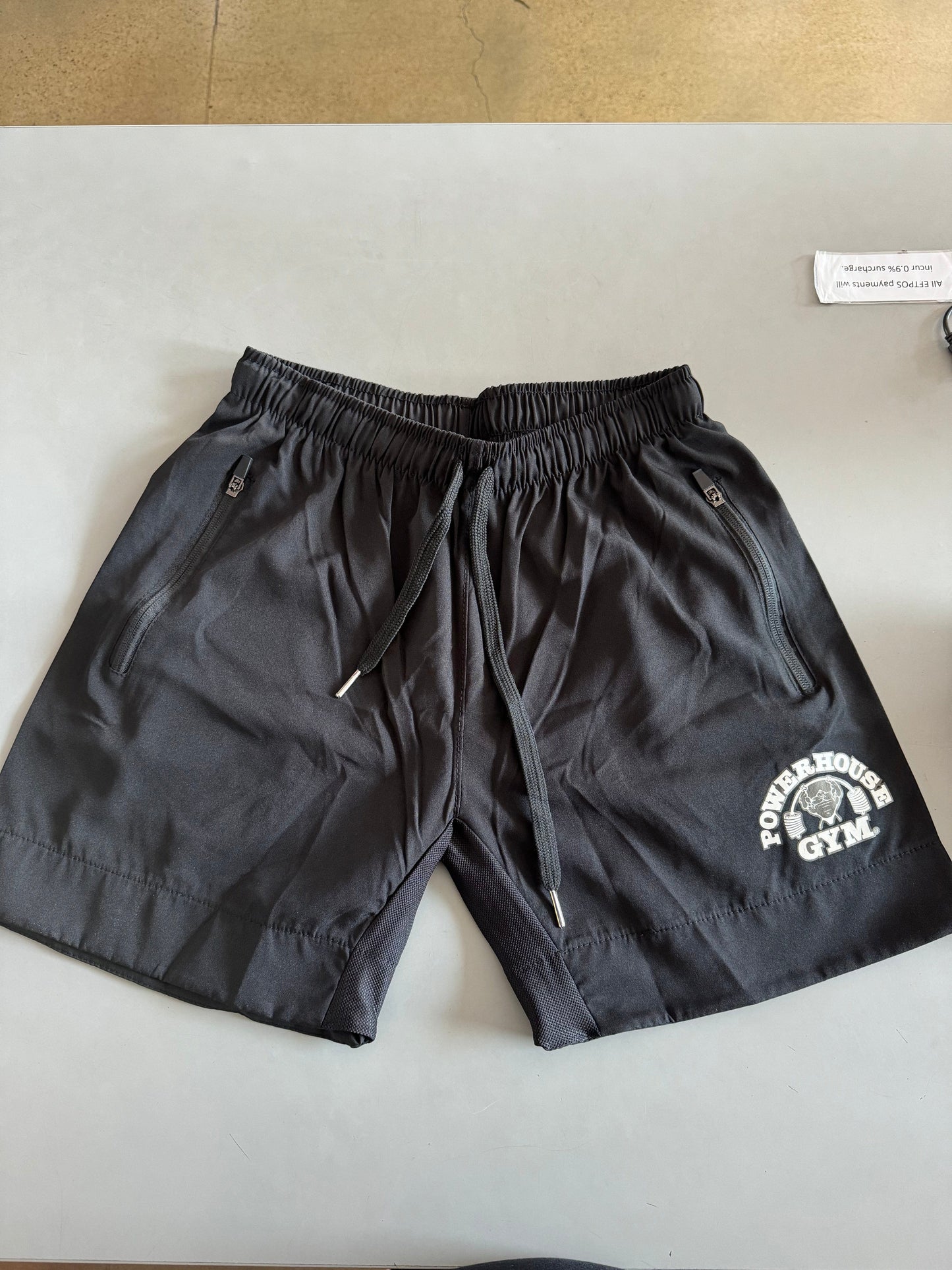 Powerhouse Gym Pro Shop Track Shorts-Black