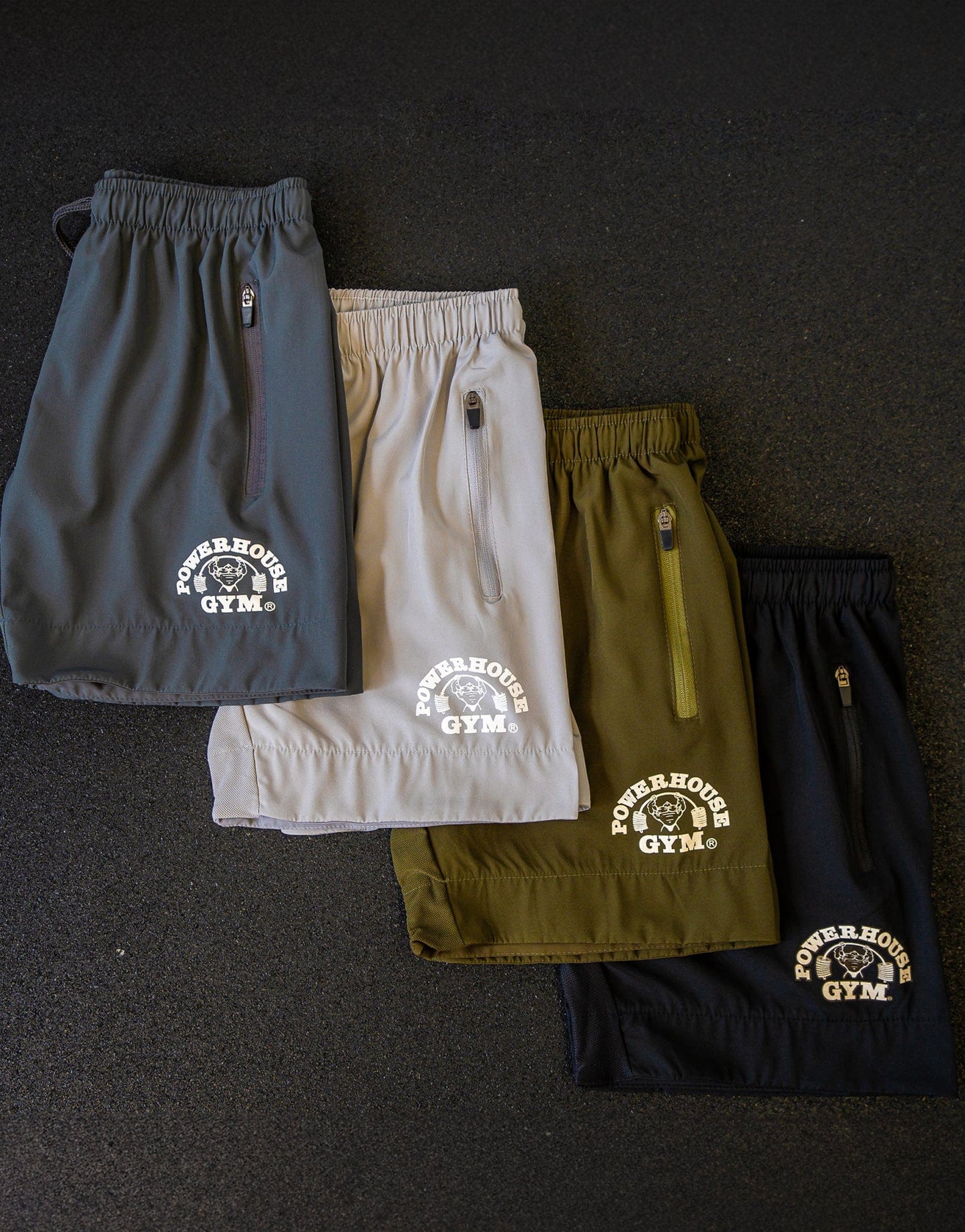 Powerhouse Gym Pro Shop Track Shorts-Black