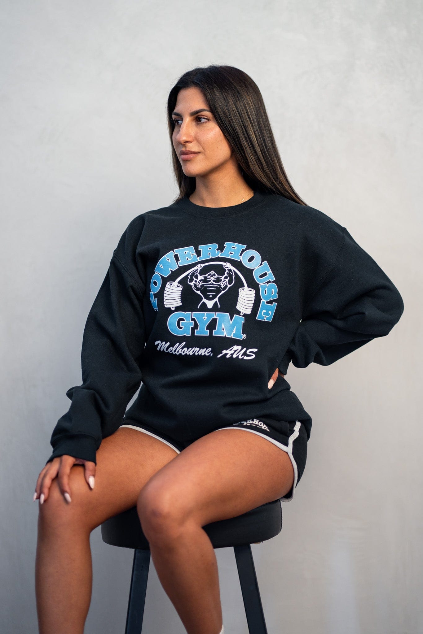 Powerhouse Gym Pro Shop Training Crewneck Black/Blue