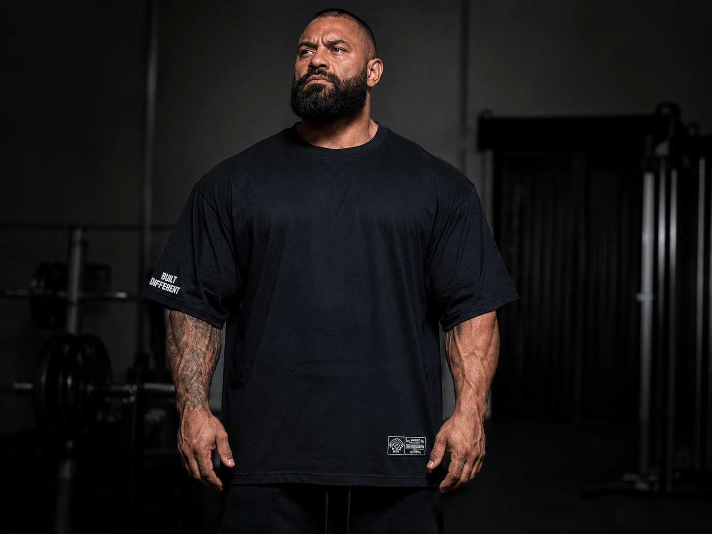 Powerhouse Gym Pro Shop American Made - Built Different Black/Red