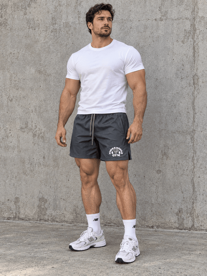 Powerhouse Gym Pro Shop Active Mid Cut Shorts- Petrol Blue