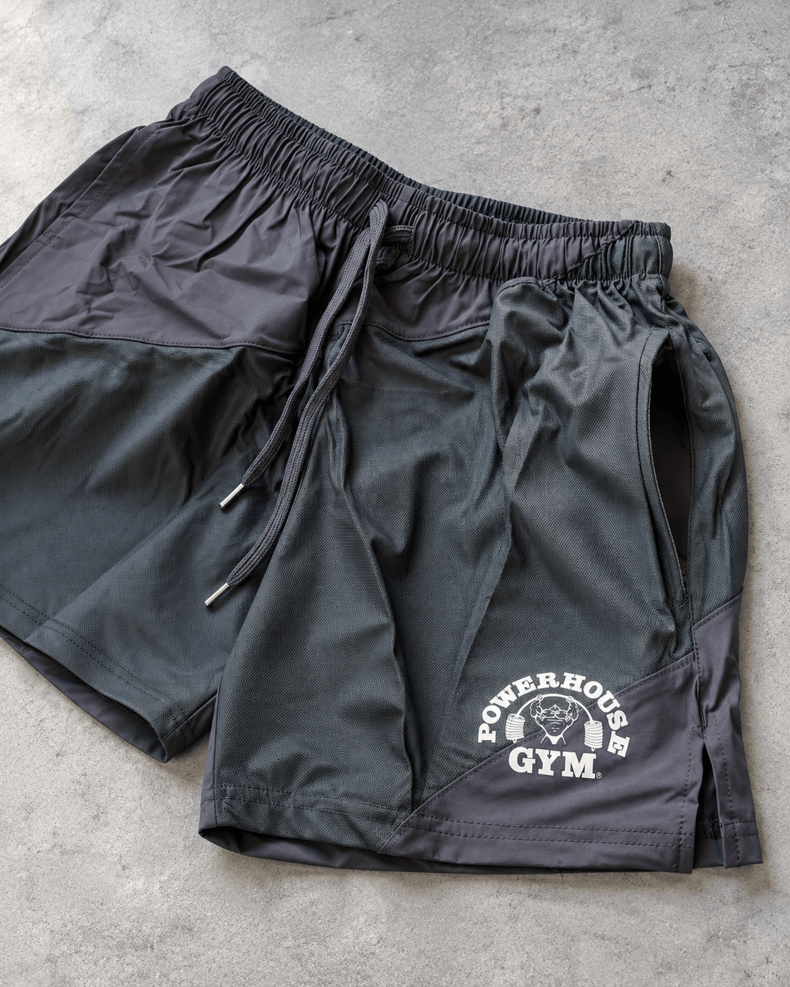 Powerhouse Gym Pro Shop Active Mid Cut Shorts- Petrol Blue