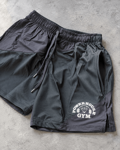 Powerhouse Gym Pro Shop Active Mid Cut Shorts- Petrol Blue