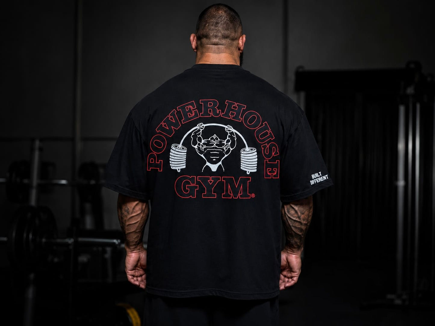 Powerhouse Gym Pro Shop American Made - Built Different Black/Red