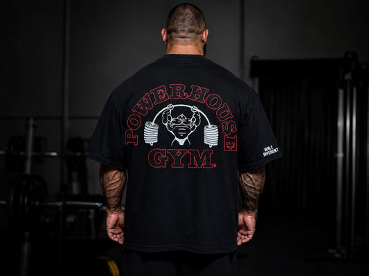Powerhouse Gym Pro Shop American Made - Built Different Black/Red