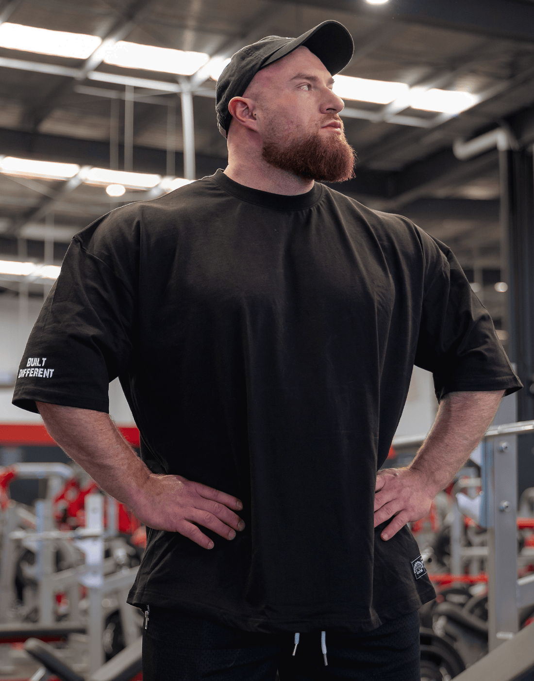 Powerhouse Gym Pro Shop American Made - Built Different Black/Red