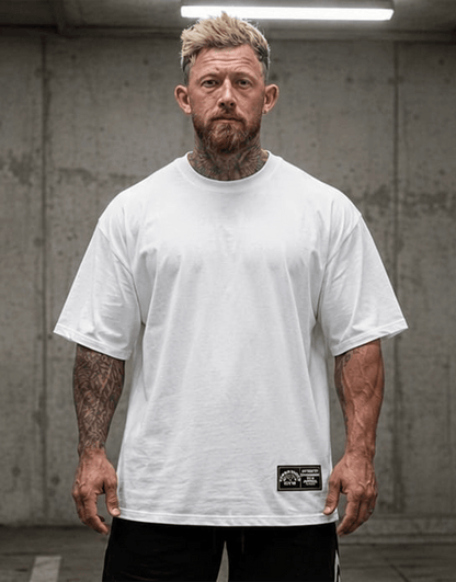 Powerhouse Gym Pro Shop American Made - Built Different White/ Black