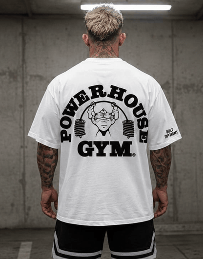 Powerhouse Gym Pro Shop American Made - Built Different White/ Black