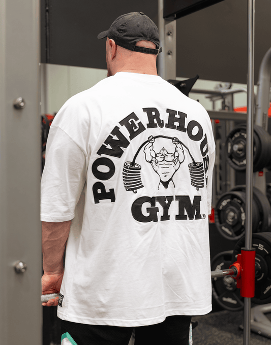 Powerhouse Gym Pro Shop American Made - Built Different White/ Black