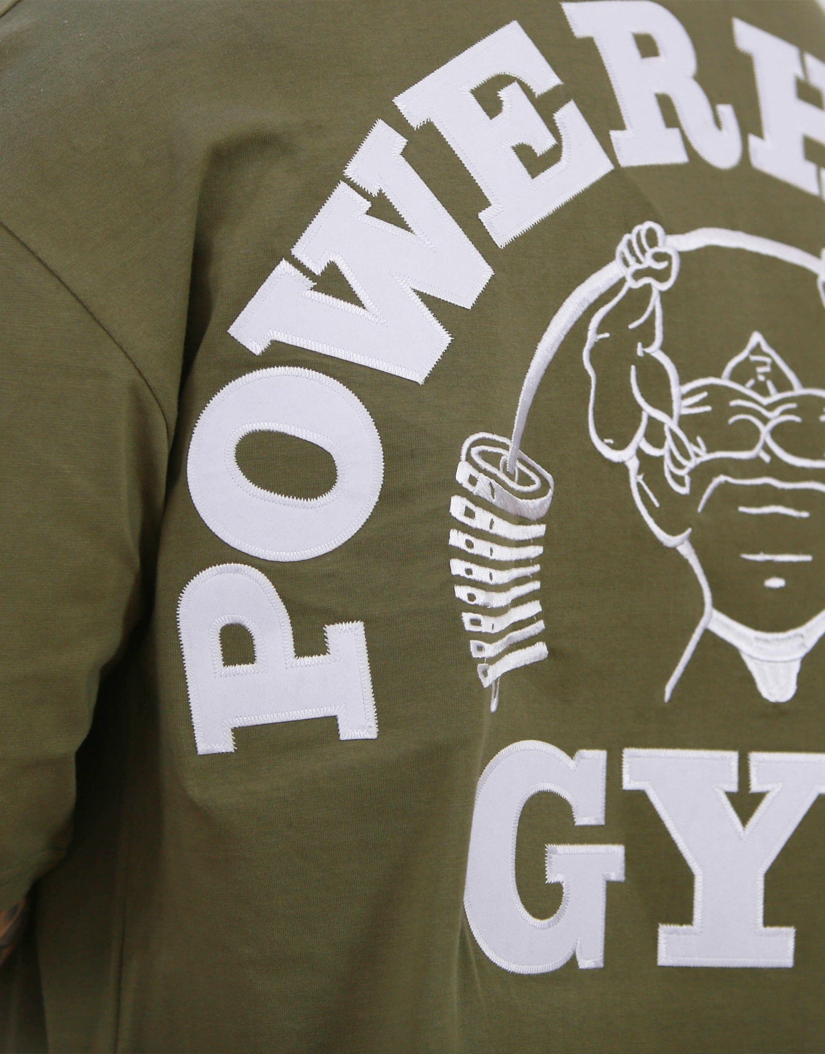 Powerhouse Gym Pro Shop American Made - Military Khaki O/S Tee