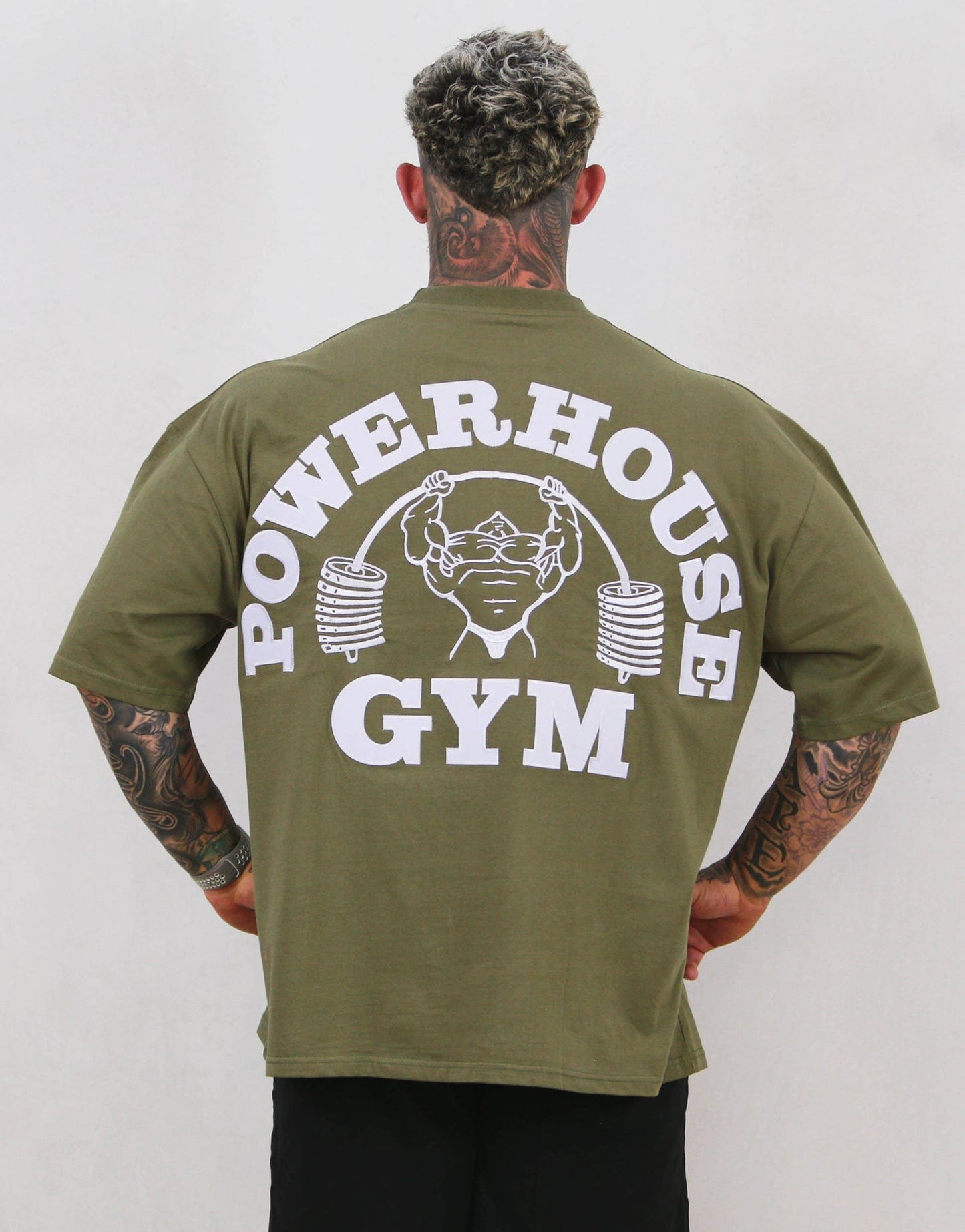 Powerhouse Gym Pro Shop American Made - Military Khaki O/S Tee