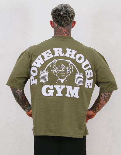 Powerhouse Gym Pro Shop American Made - Military Khaki O/S Tee