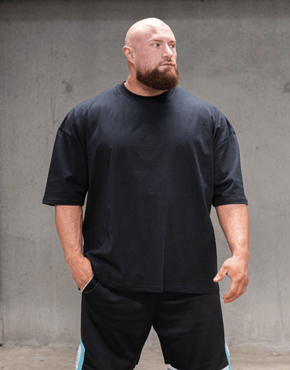 Powerhouse Gym Pro Shop American Made - Stealth Black/Black O/S Tee