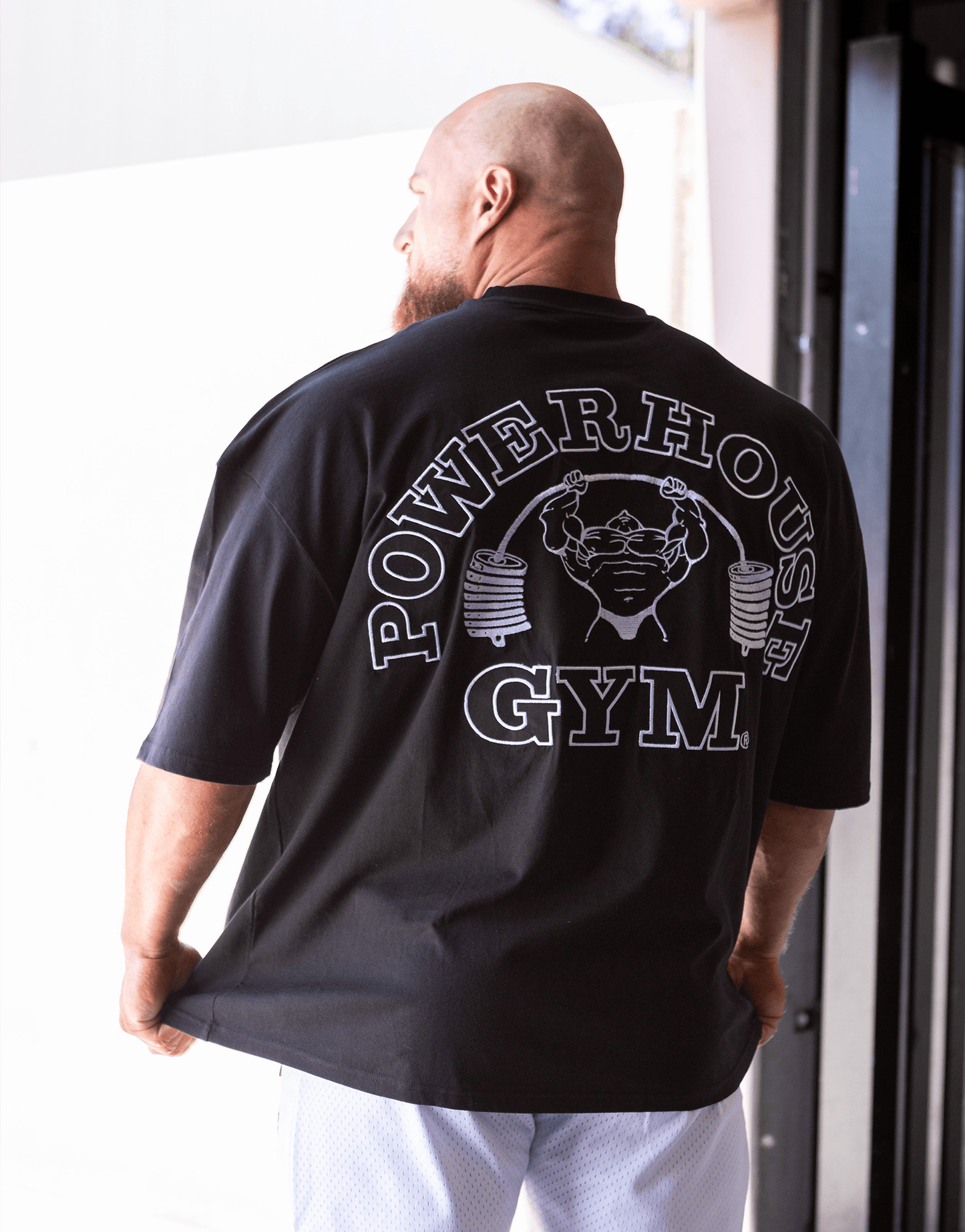 Powerhouse Gym Pro Shop American Made - White Shadow O/S Tee