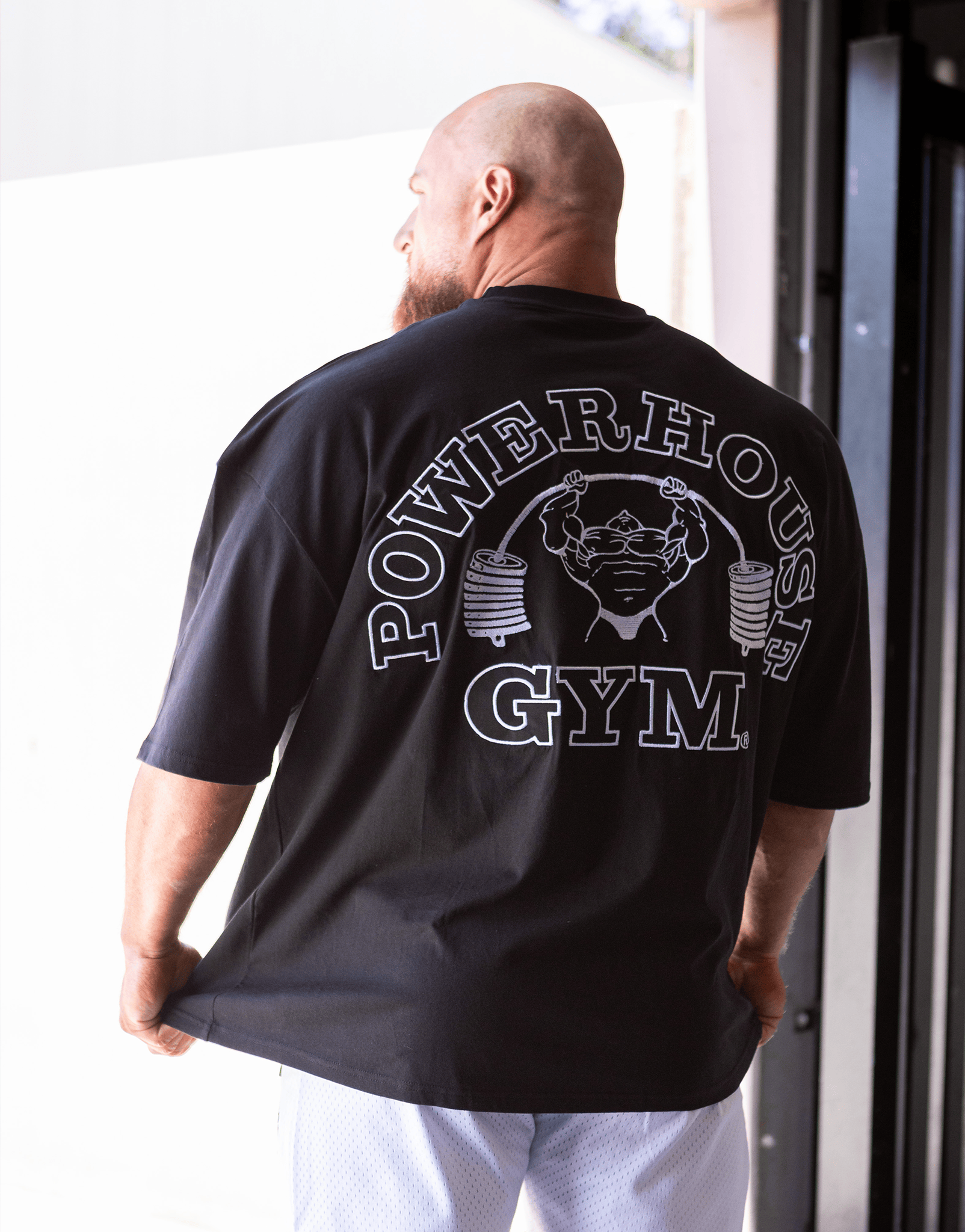 Powerhouse Gym Pro Shop American Made - White Shadow O/S Tee