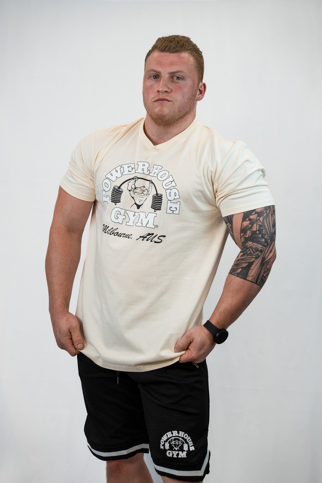 Powerhouse Gym Pro Shop Baller T-Shirt- Ecru
