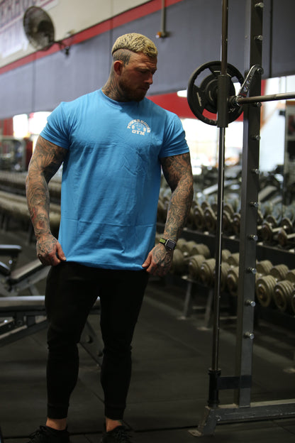 Powerhouse Gym Pro Shop Baseline T-Shirt - Sky Blue