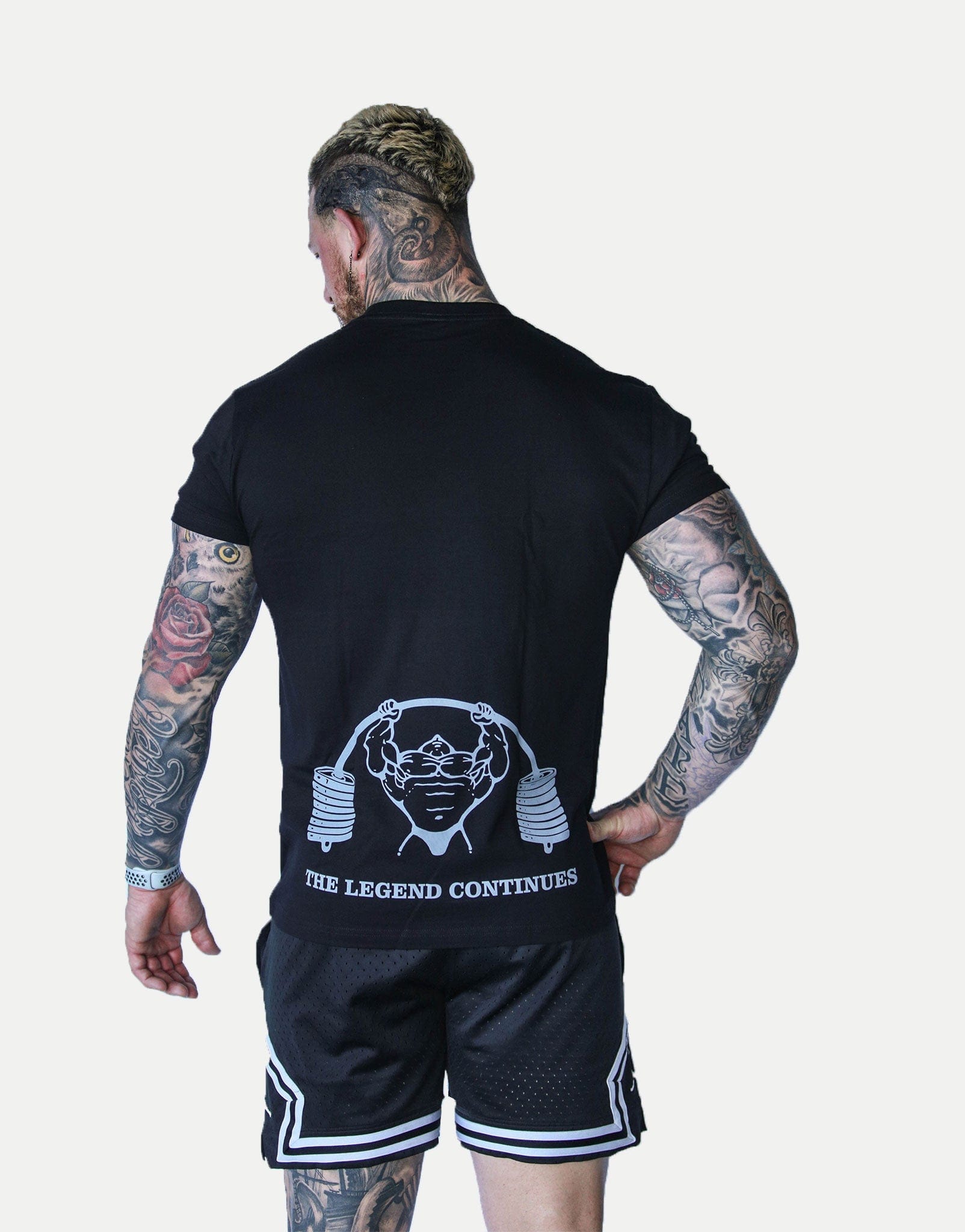Powerhouse Gym Pro Shop Block T-Shirt Black/Silver