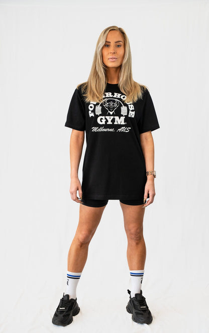 Powerhouse Gym Pro Shop Block T-Shirt Black/White