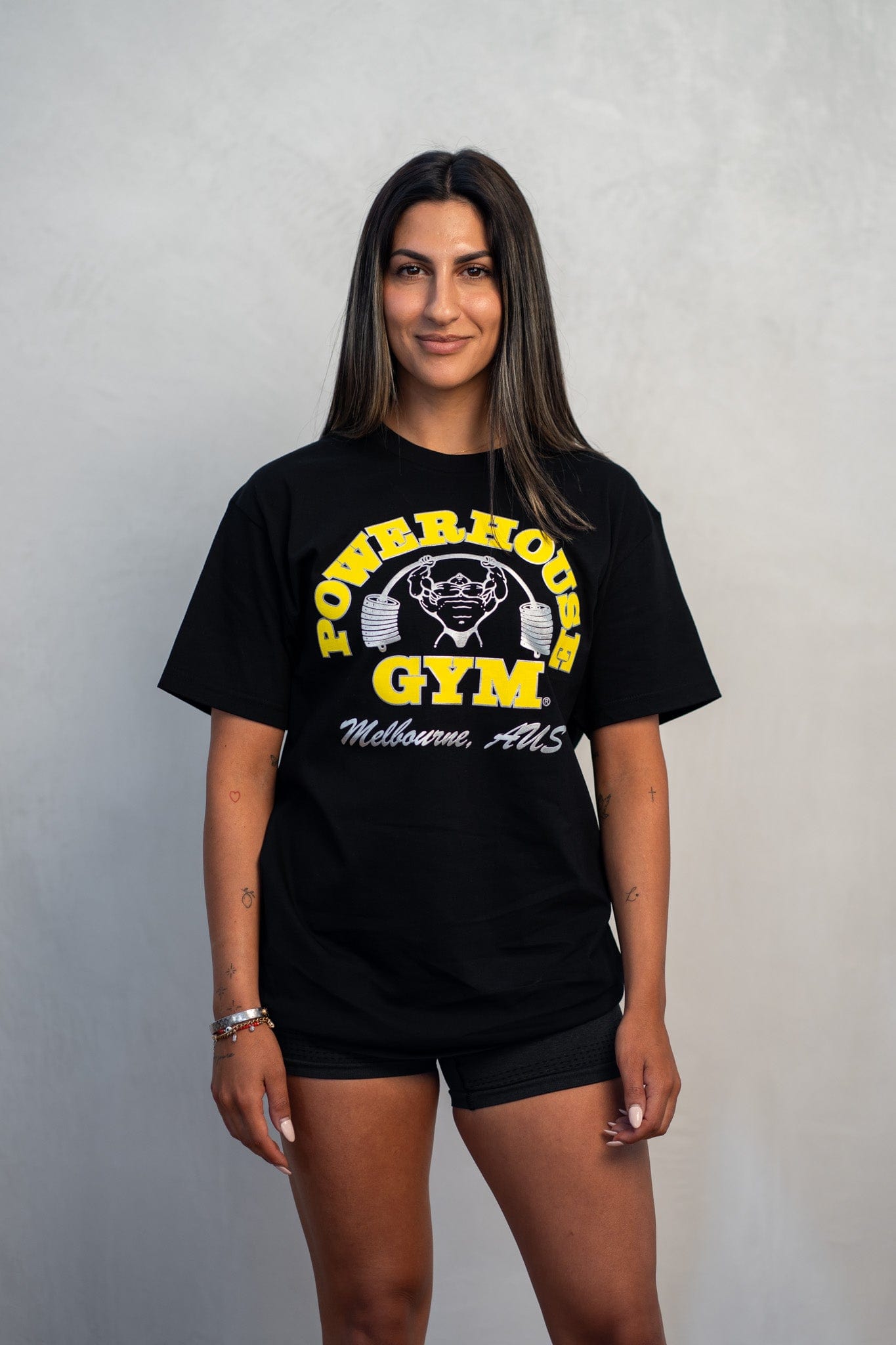 Powerhouse Gym Pro Shop Block T-Shirt Black/Yellow