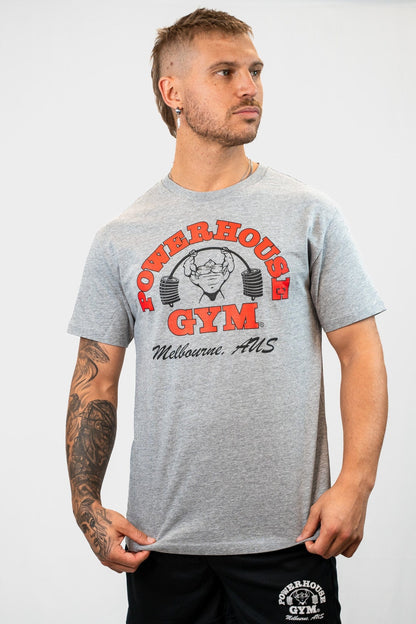 Powerhouse Gym Pro Shop Block T-Shirt Grey/Red