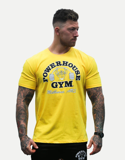 Powerhouse Gym Pro Shop Block T-Shirt Yellow/Black
