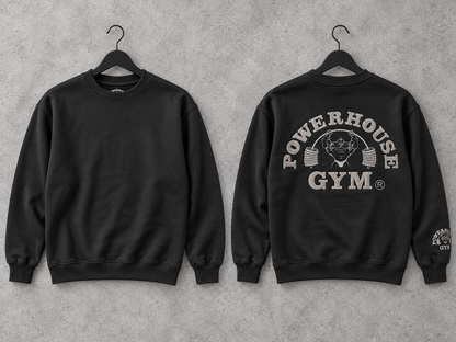 Powerhouse Gym Pro Shop Casual Crew- Black