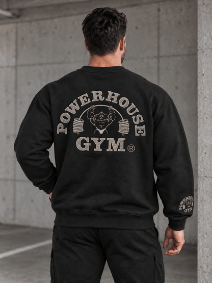 Powerhouse Gym Pro Shop Casual Crew- Black