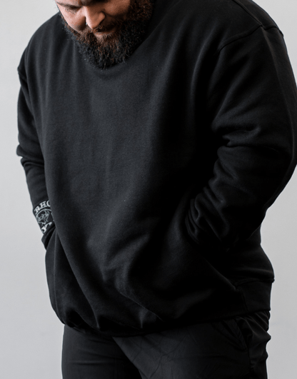 Powerhouse Gym Pro Shop Casual Crew- Black