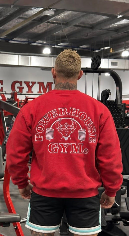Powerhouse Gym Pro Shop Casual Crew- Vintage Red