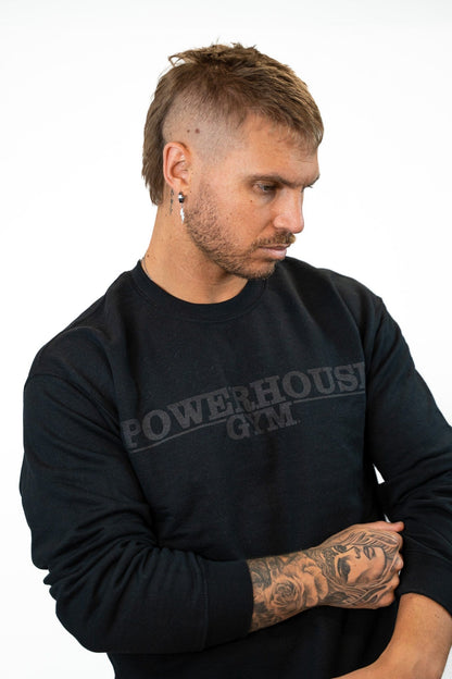 Powerhouse Gym Pro Shop Crewneck Black/Black