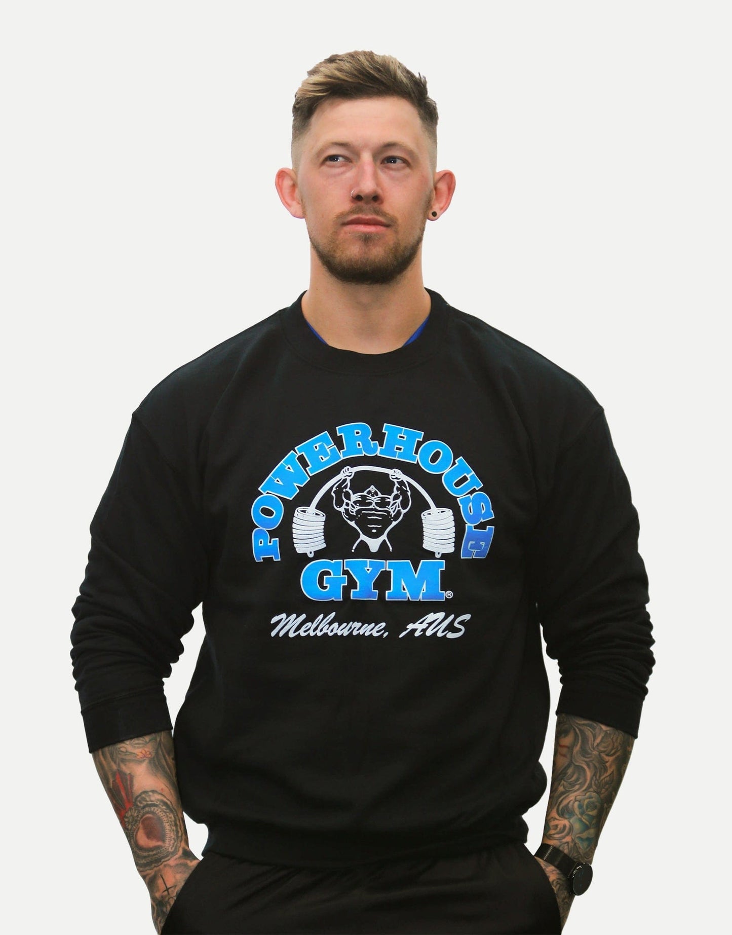Powerhouse Gym Pro Shop Crewneck Black/Blue