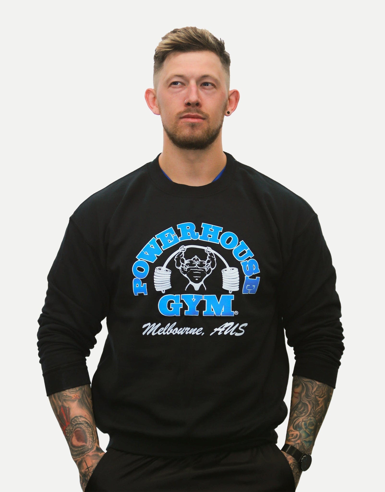 Powerhouse Gym Pro Shop Crewneck Black/Blue