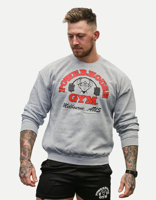 Powerhouse Gym Pro Shop Crewneck Grey/Red