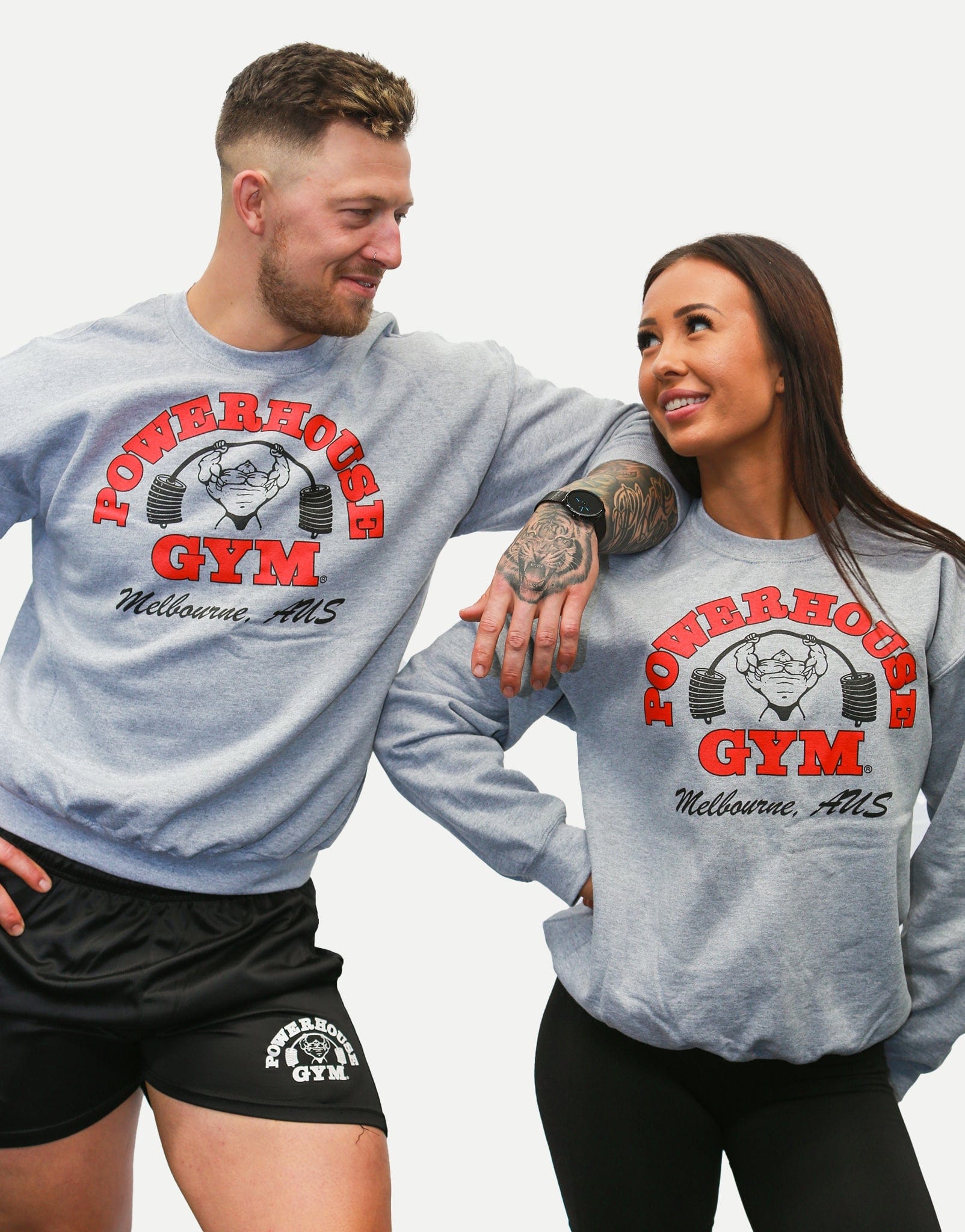 Powerhouse Gym Pro Shop Crewneck Grey/Red