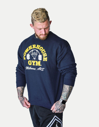 Powerhouse Gym Pro Shop Crewneck Navy/Yellow