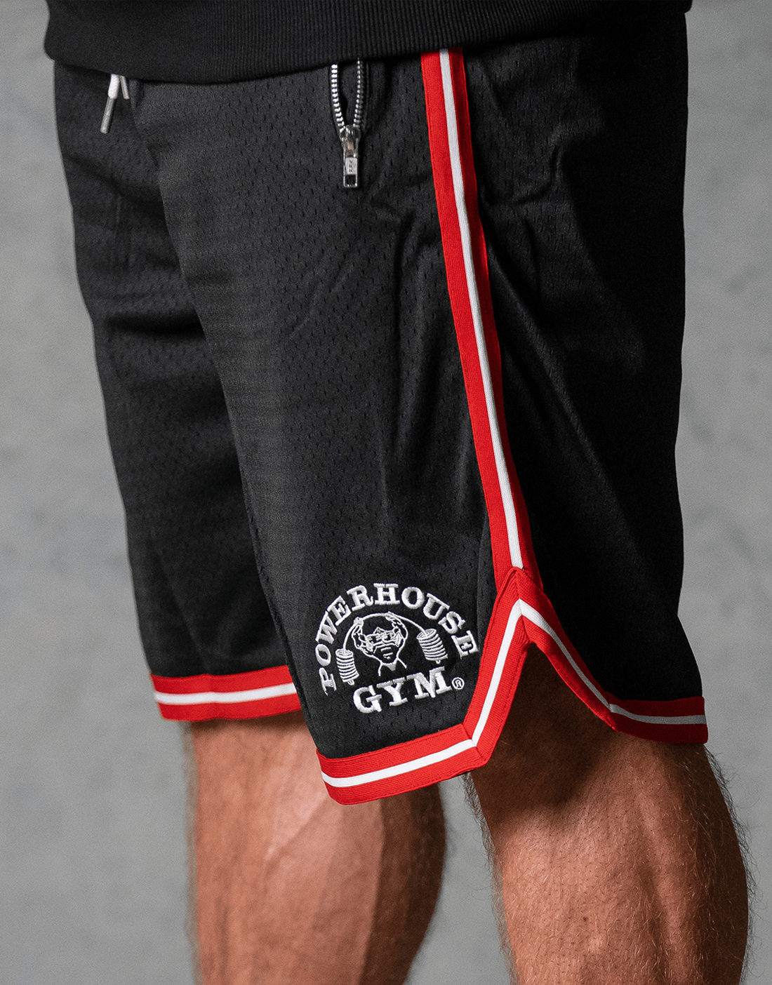 Powerhouse Gym Pro Shop Diamond Athletic Shorts Black/Red